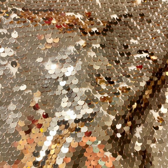 MARC NEW YORK Gold Sequin Sleeveless Holiday Party Top Size Medium New W/ Tags - Picture 5 of 8